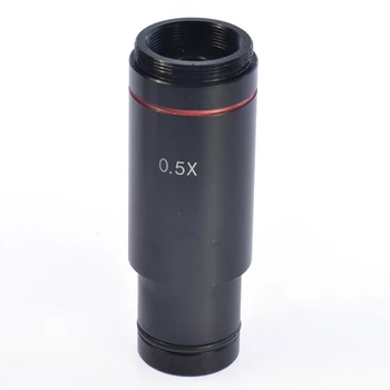 0.5X C Mount mikroskopo adapteris 23.2mm elektroninis okuliaro redukcijos objektyvas 0.5X mikroskopo relės objektyvas mikroskopo CCD kamerai