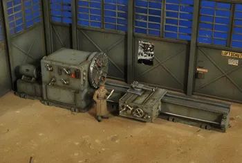 1:35 skalės liejimo dervos modelio dervos kareivių karinės stovyklos gamybos mašinos surinkimo modelis, įskaitant lipdukus