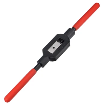 1 gabalas reguliuojama čiaupo veržliarakčio rankena juodas & raudonas plienas skirtas 1/4-3/4inch (UNC/UNF) / metriniams M5-M20 čiaupams