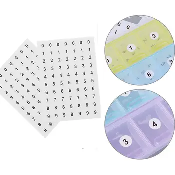 12 Lapų dėžutė Popierius Lipnus Deimantinių dažų saugojimas Siuvinėjimo įrankis Žymos Pakuotės etiketė Atskirti skaičių lipdukai