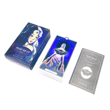 12x7cm Wake Me Up Taro kortos su popieriniu rankiniu stalo žaidimu angliška versija taro kaladė žaidimo kortomis