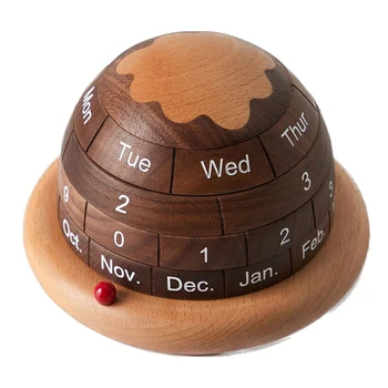 1Nustatykite medinį darbalaukio kalendoriaus dekorą 