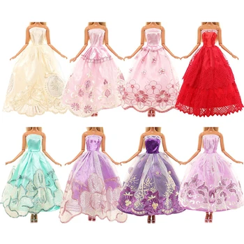 1PC 30cm lėlės suknelė pusė pakelio nėriniuota didelė suknelė vestuvinė suknelė Lėlė suknelė Šventinė dovana