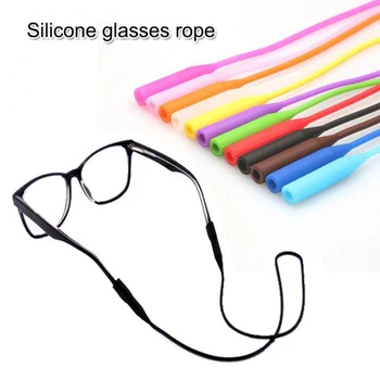 1PC akiniai Dirželis Elastingi silikoniniai akiniai Grandinės dirželis Reguliuojamas sportinis neslystančios stygos Akiniai Virvės akiniai Dirželis