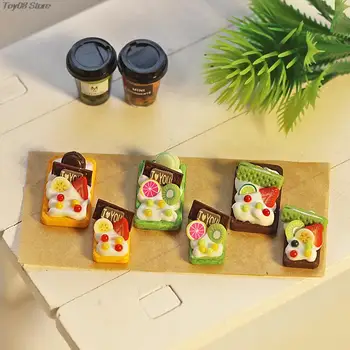 1PC Mini maistas Šokoladas Matcha Sūris Desertas Lėlių žaislai Priedai Miniatiūriniai daiktai, tinkantys lėlių namams Virtuvės papuošalai