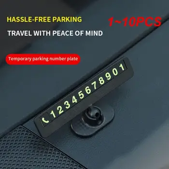 1~10PCS Mini nešiojamas telefono numeris su jungikliu Telefono numeris Vizitinė kortelė Laikina automobilių statymo kortelės plokštelė Automobilių priedai
