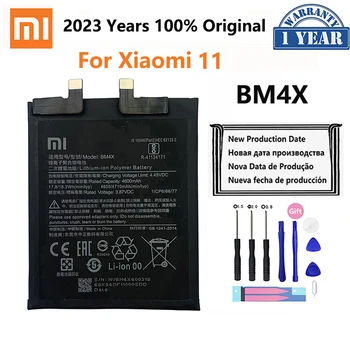 2023 metai 100% originalus Xiao Mi BM4X 4710mAh pakaitinis akumuliatorius Xiaomi 11 Xiaomi11 Mi11 Telefono baterijos Bateria