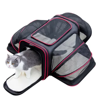2023 Naujas keturpusis augintinio išplėtimo krepšys Kvėpuojantis sulankstomas katės ir šuns kuprinė Nešiojamas nešiojimo krepšys Didelės talpos naminių gyvūnėlių krepšys