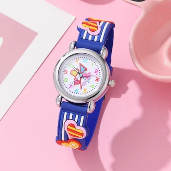 2023 Vaikų laikrodžiai Animaciniai laikrodžiai Rožinis silikoninis Mielas kvarcinis rankinis laikrodis Gimtadienio dovana Mergaitė Berniukas Vaikai Mokytis Mergaitė Žiūrėti Reloj