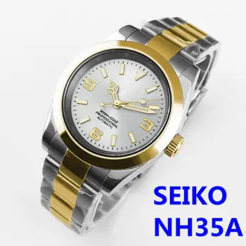 36MM/39MM Vyriškas laikrodis Automatiniai mechaniniai rankiniai laikrodžiai NH35 Sapphire Nerūdijančio plieno šviečiantis safyras 10Bar Relogio Masculino