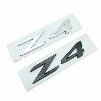 3d ABS Adhesive Chrome Juodas logotipas Z4 emblemos raidės Automobilio galinės bagažinės ženklelis Lipdukas BMW Z4 E85 E89 G29 Z4 lipdukų priedai