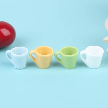 4Pcs/Set Lėlių namelis Saldainių spalvos mini puodelis Japoniškas vandens puodelio scenos rekvizitas Apsimesti žaisliniu lėlių nameliu Dekoravimo priedai