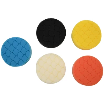 5vnt 4 colių poliravimo pagalvėlės Buffing Sponge Trinkelės Komplektas automobilių buferio poliravimo priemonei Šlifavimas, vaškavimas, poliravimas, sandarinimas Glazūra