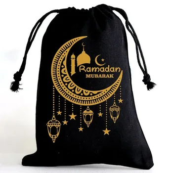5vnt juodas Ramadanas Mubarakas pinigai Papuošalų krepšiai Eid al-Fitr Muslim Islamic Kareem dekoracija vaikų vaikas berniukas mergaitė dovanų dovana