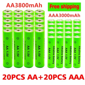 AA AAA įkraunamos šarminės baterijos 1.5V 3800mAh ir 3000mAh degiklio elektroniniams prietaisams MP3 baterija