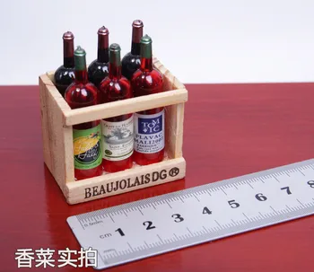 Aukštos kokybės 1/6 kareivio lėlių scenos rekvizitai Raudonojo vyno baltojo vyno medinio rėmo mini modelio rinkinys 12 colių veiksmo TBL lėlėms