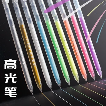 Aukštos šviesos tapybos žymeklio rašiklis 9 spalvų rinkinys Meno eskizas Anime rankomis dažytas rašiklis Metaliniai žymekliai rašikliai