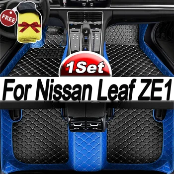 Automobiliniai grindų kilimėliai Nissan Leaf ZE1 2018~2022 Prabangus odinis kilimėlis Patvarūs trinkelių kilimai Salono dalys Kilimėliai Komplektas Automobilių aksesuarai 2019