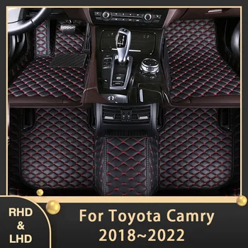 Automobiliniai grindų kilimėliai Toyota Camry Daihatsu Altis XV70 2018 ~ 2022 Custom Auto Foot Pads Odiniai kilimų interjero aksesuarai 2021