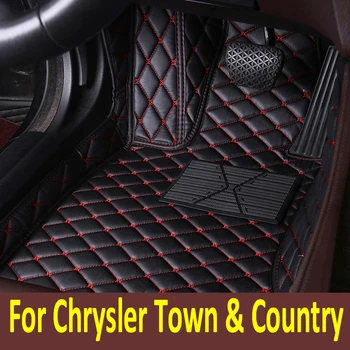 Automobilinis grindų kilimėlis Chrysler Town & Country 7 Seat 2013 ~ 2016 Neperšlampamas apsauginis padas Carro Galinės bagažinės grindų kilimėlis Automobilių priedai