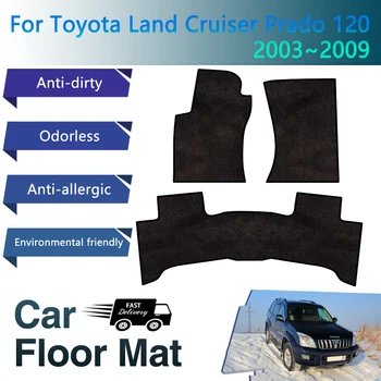Automobilių kilimėliai Grindys Toyota Land Cruiser Prado 120 2003 ~ 2009 Purvui atsparios trinkelės Grindys Kilimai Kojų dangtis Kilimėlis Automobilių aksesuarai