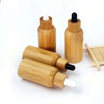 Bambuko mediena Kelionės su pipetėmis Eterinių aliejų lašintuvas Tušti daugkartinio užpildymo buteliukai Kvepalų buteliukai Eterinių aliejų buteliukai