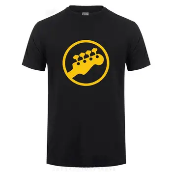Bass Headstock Gitara Simbolis Gitaristas Muzikantas Muzika Roko marškinėliai Medvilninis trikotažas Juokinga gimtadienio dovana vyrams O Kaklas