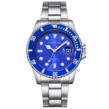 CURDDE Men Fashion Military Stainless Steel Date Sport Quartz Analog Wrist Watch часы мужские наручные часы мужские montre femme