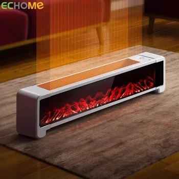 ECHOME 2200W elektrinis šildytuvas Židiniai 3D modeliavimo liepsna miegamojo šildymui Patalpų elektrinė šiltesnė vonia Žiemos kambario šildytuvas