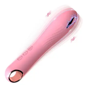 G taško Dildo vibratorius moterims Suaugusiųjų sekso žaislai Elektros smūgio klitorio makšties stimuliatorius 16 vibracijos režimų ir 3 elektriniai pulai