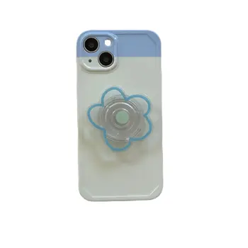 Gaivus mėlynas gėlių stovas Pilna objektyvo apsauga IMD dėklas, skirtas iPhone 14 13 Pro Max galinio telefono dangtelis, skirtas 12 11 Pro Max Capa
