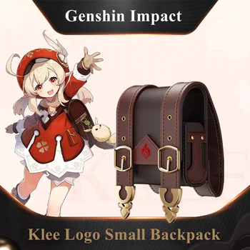 Genshin Impact klee Mini pečių krepšio odinis dėklas Airpods ausinėms Klee Cosplay kuprinė