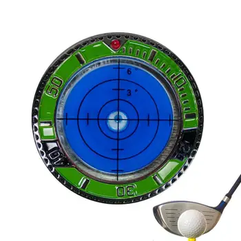 Golf Green Reader Golf Hat Clip Ball žymeklis su didelio tikslumo pokerio žetonų stiliaus burbulo lygio golfo priedais vyrų golfui