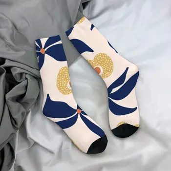 Gėlės ir persikai Kojinės Pora Estetiška Megan Morris kojinės Minkštos kojinės Rudens laipiojimo neslystančios grafinės kojinės Dovana