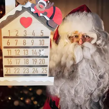Kalėdinis advento kalendorius Namas Smooth Edge Burr-Free 25 dienų atgalinės atskaitos kalendorius Sienų meno dekoravimas
