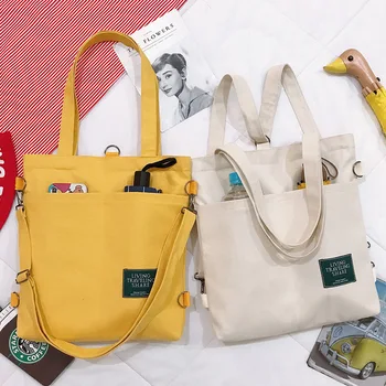 Karštai parduodami daiktai Ekologiškas daugkartinio naudojimo drobinis kryžminis krepšys per petį Didelės talpos pirkinių rankinės moterims