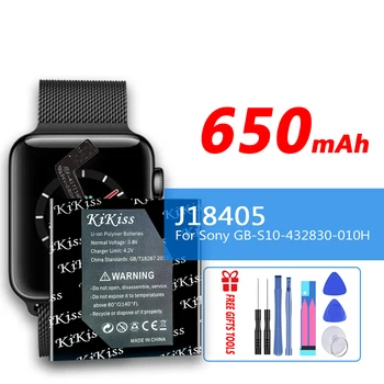 KiKiss Didesnės talpos 650mAh J18405 baterija Sony GB-S10-432830-010H išmanusis laikrodis Batterie+Nemokami ĮRANKIAI