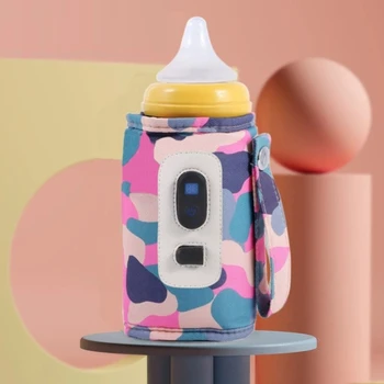 Kūdikių buteliukas šiltesnis USB įkrovimo kūdikių buteliukų šildytuvas Laikykite reguliuojamą šildymą šiltesnis kūdikių pieno vandens maitinimo buteliukams