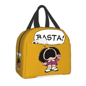 Mafalda Basta termiškai izoliuotas pietų krepšys Quino Manga nešiojama pietų dėžutė Tote moterims Vaikai Kempingas Kelioninis maisto laikymo krepšys