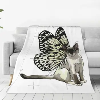 Medžio nimfa Sniegbačių flitteris Kitty antklodė Lovatiesė ant lovos Antklodė Minkšta lovos antklodė dvigulei lovai