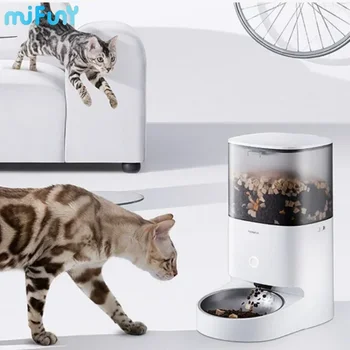 MiFuny automatinis naminių gyvūnėlių tiektuvas Vandens dozatorius Kačių ėdalo išdavimo programėlė Išmanusis nuotolinio valdymo pultas Reguliarus maistas Kačių dubuo Naminių gyvūnėlių produktai