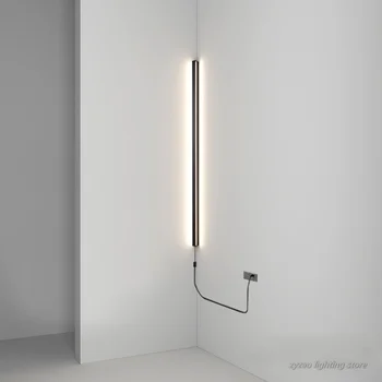 Modernus minimalistinis LED sieninis šviestuvas Vidinis paprastas linijinis sieninis šviestuvas Namų apšvietimo dekoras Vonios kambario dekoras Sienų apmušalai
