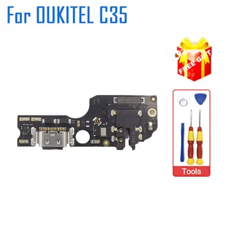 Nauja originali OUKITEL C35 USB plokštės pagrindo įkrovimo prievado plokštė su ausinių lizdo priedais, skirtais išmaniesiems telefonams OUKITEL C35