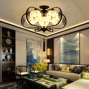 Naujas kinų stiliaus lubinis šviestuvas Svetainė 2023 Naujas modernus paprastas viso namo paketas Šviestuvai miegamasis Zen lempa kinų stilius