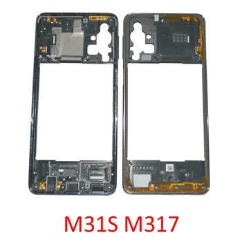 Naujas važiuoklės vidurinis rėmas Samsung Galaxy M31s M317F M317 originalaus telefono korpuso centrinis rėmas su mygtukų keitimo dalimi