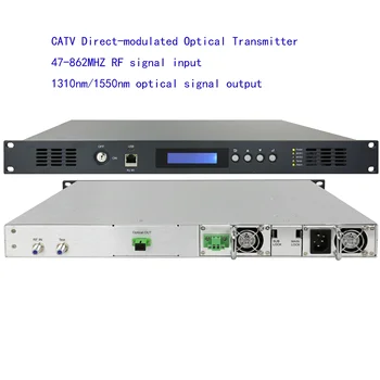 nemokamas pristatymas CATV tiesiogiai moduliuotas optinis siųstuvas, RF į optinį keitiklį, 1310nm / 1550nm optinis siųstuvas
