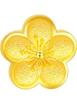 New Arrival 999 24K Geltono aukso auskarai Moteriški 3D aukso gėlių auskarai