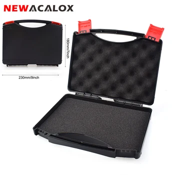 NEWACALOX plastikinis laikymo dėklas Įrankių dėžutė su kempinės kilimėliais Apsauginiai įrankiai Daugiafunkcis remonto įrankių rinkinys aparatūros įrankiams