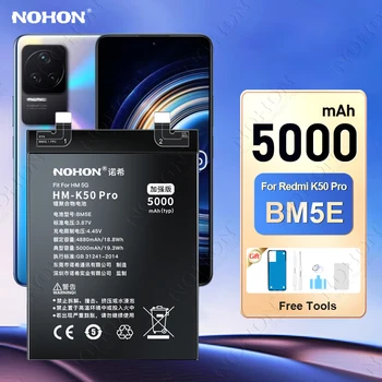 NOHON BM5E Telefono baterija Redmi K50 K40 Žaidimams K30 K20 Pro BM5F BP48 BM56 BM4P BM4Q BM4Y BP40 BP41 pakaitinė baterija