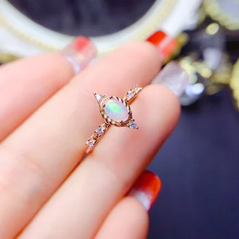Opal Sapphire Ruby Silver 925 Žiedas Sužadėtuvių žiedas Prabangus brangakmenių papuošalai Brangakmenis Naujas žiedas Vestuvės reguliuojama Bauda